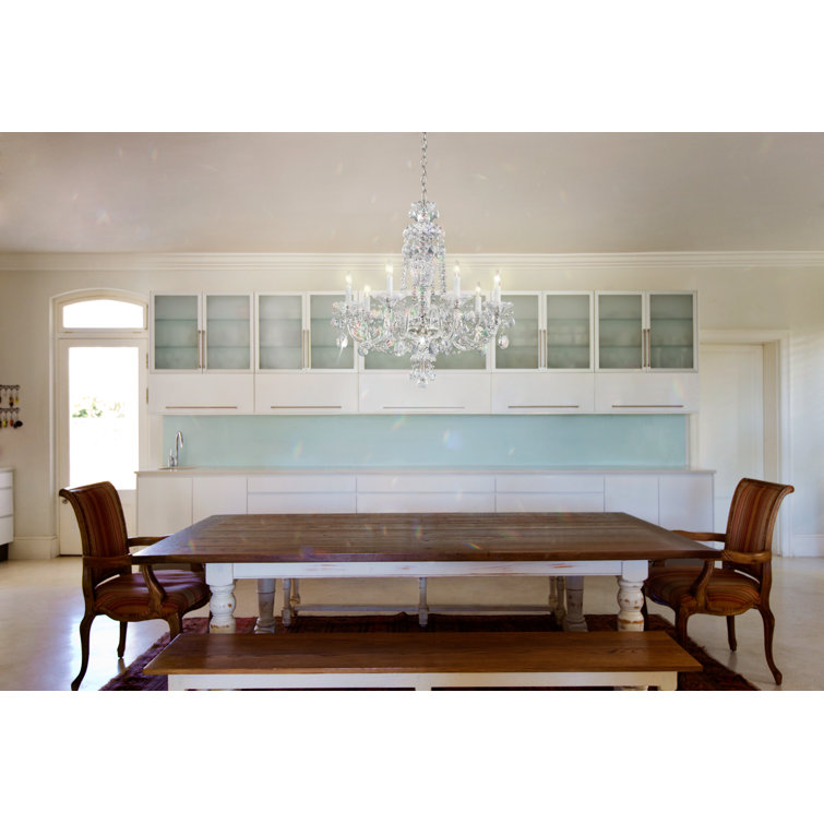 Heritage Clear Crystal 9-Light Polished Silver Chandelier