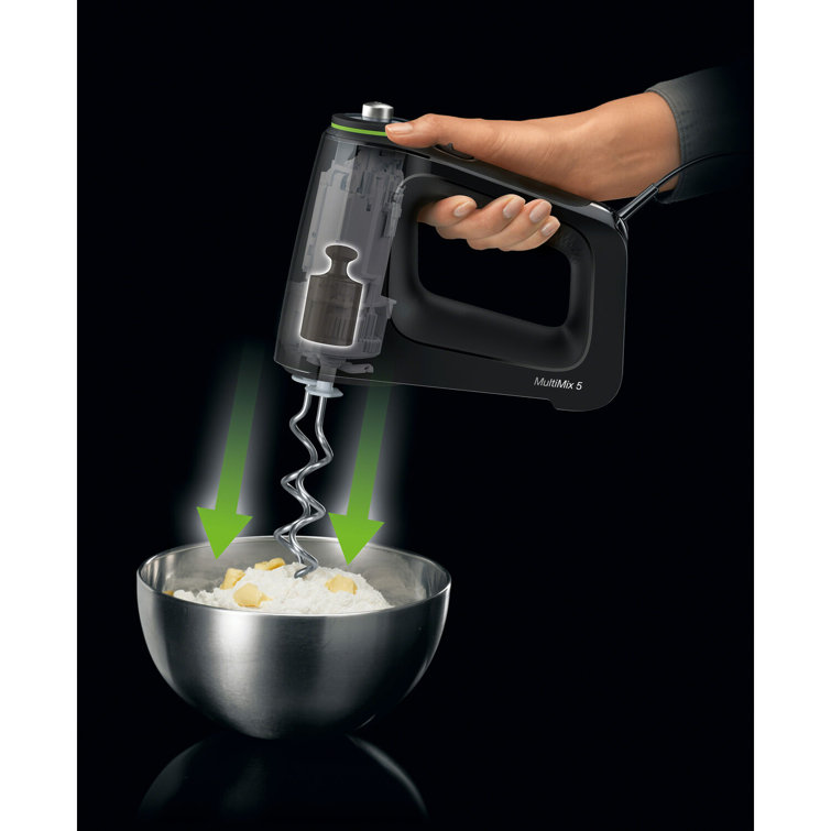 Braun Black 9-Speed Hand Mixer with Stainless Steel Attachments