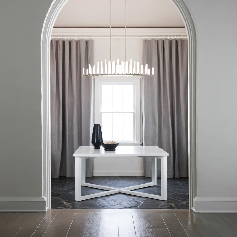 Elysian 50-Light Polished Nickel LED Linear Chandelier