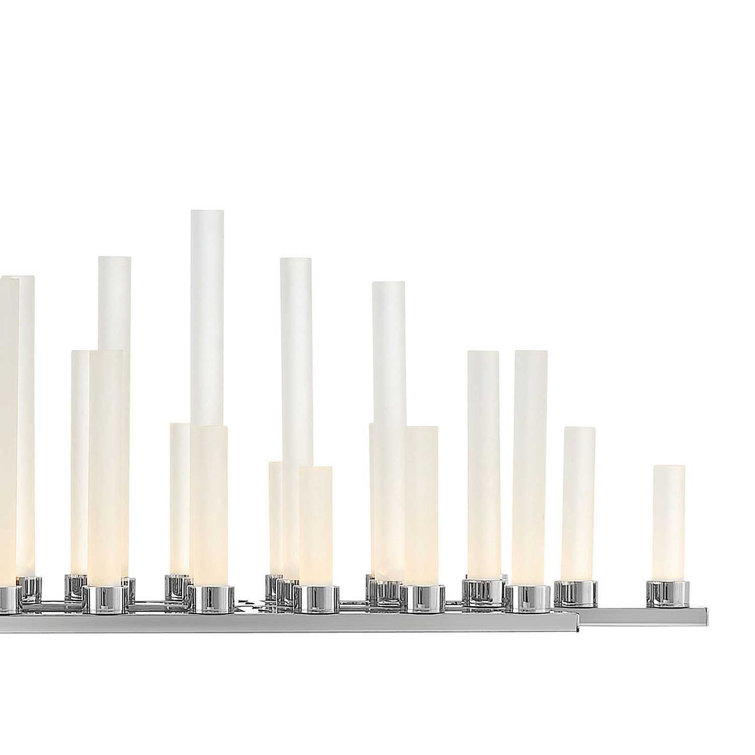 Elysian 50-Light Polished Nickel LED Linear Chandelier
