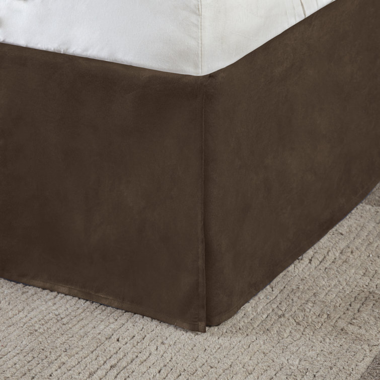 Boone Queen Brown Faux Suede 7-Piece Comforter Set