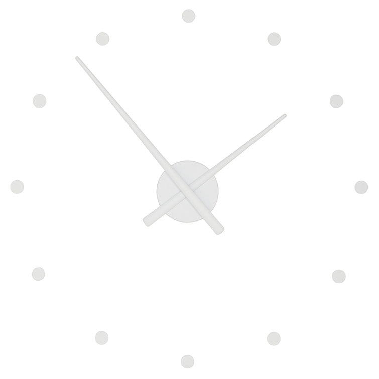 Small White Polystyrene Minimalist Wall Clock