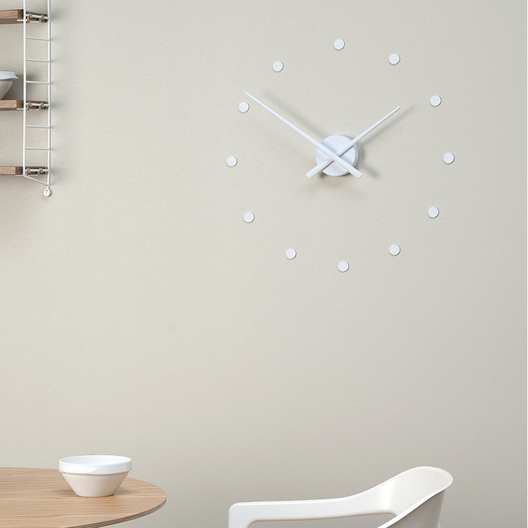 Small White Polystyrene Minimalist Wall Clock