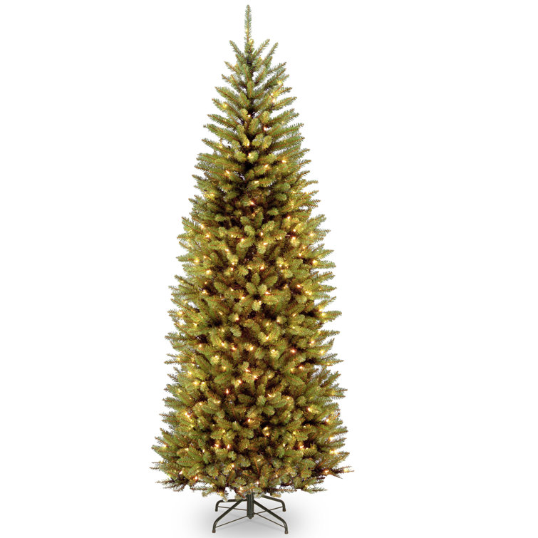 7.5ft Slim Kingswood Fir Pre-Lit Christmas Tree with Multicolor LED Lights