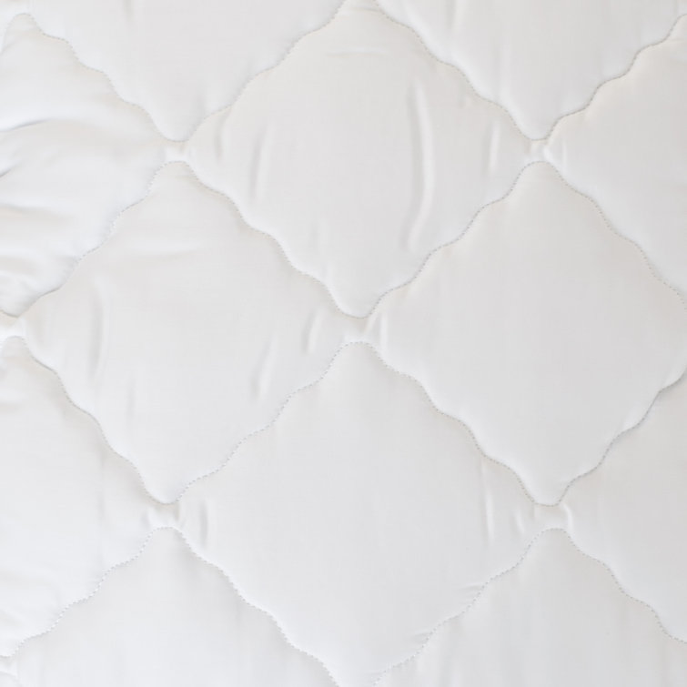 King White Waterproof Polyester Mattress Pad
