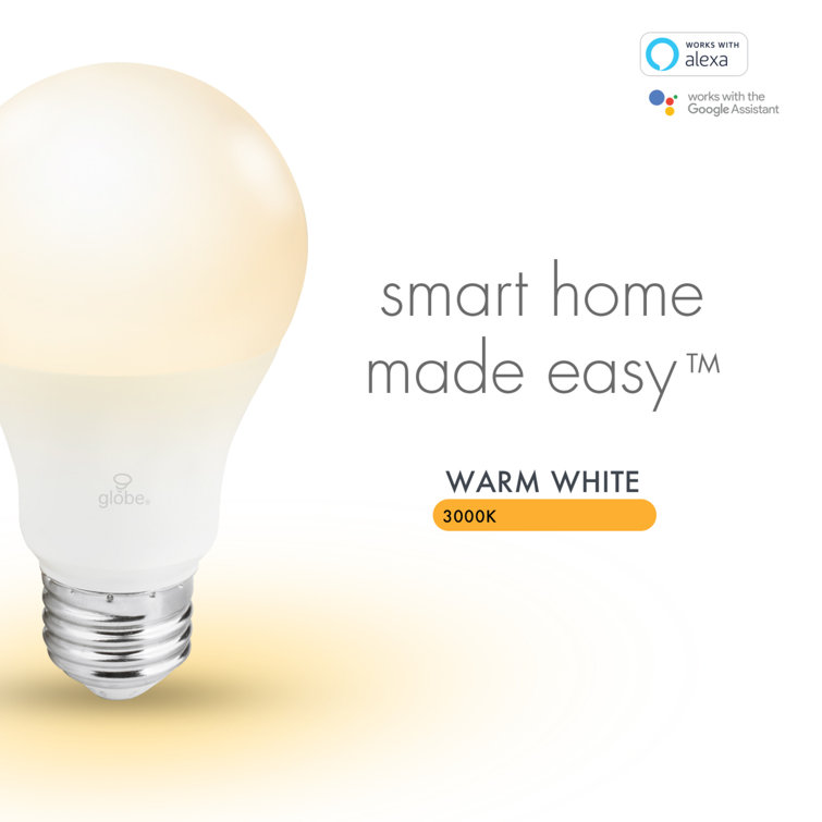 Dimmable Frosted White LED Smart Bulb 2-Pack