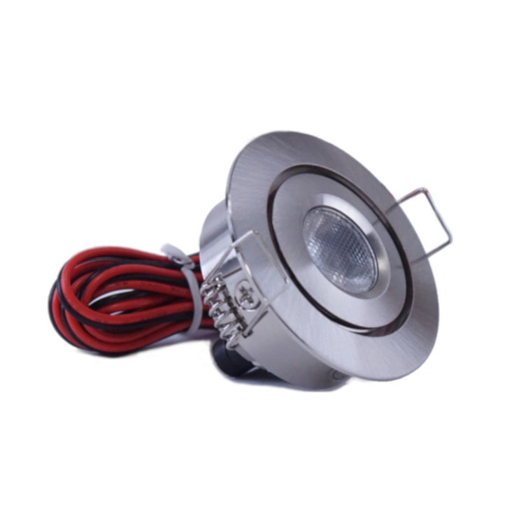 2-Inch Brushed Steel Swivel Recessed LED Puck Light