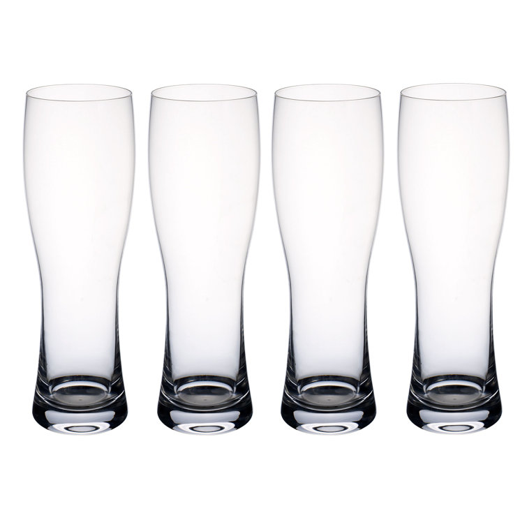Clear Crystal 25 oz Pilsner Beer Glass Set of 4