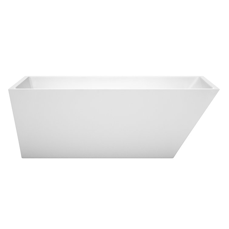 Hannah 67'' White Acrylic Freestanding Soaking Bathtub