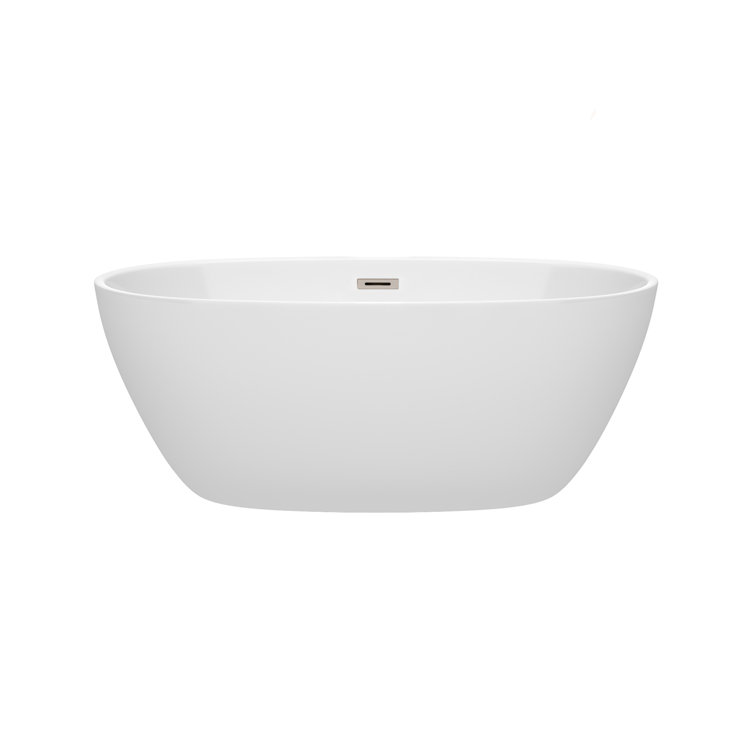 Juno 59'' White Acrylic Freestanding Soaking Bathtub