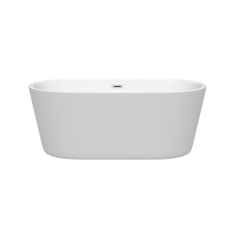 Carissa 60'' White Freestanding Acrylic Bathtub