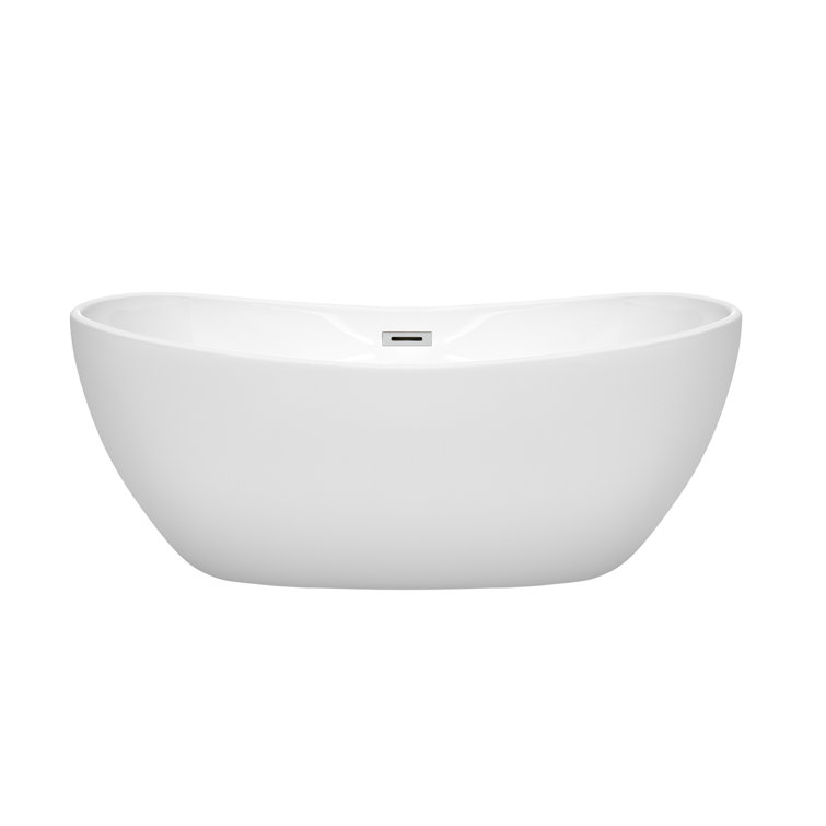 Rebecca 60'' White Freestanding Acrylic Bathtub