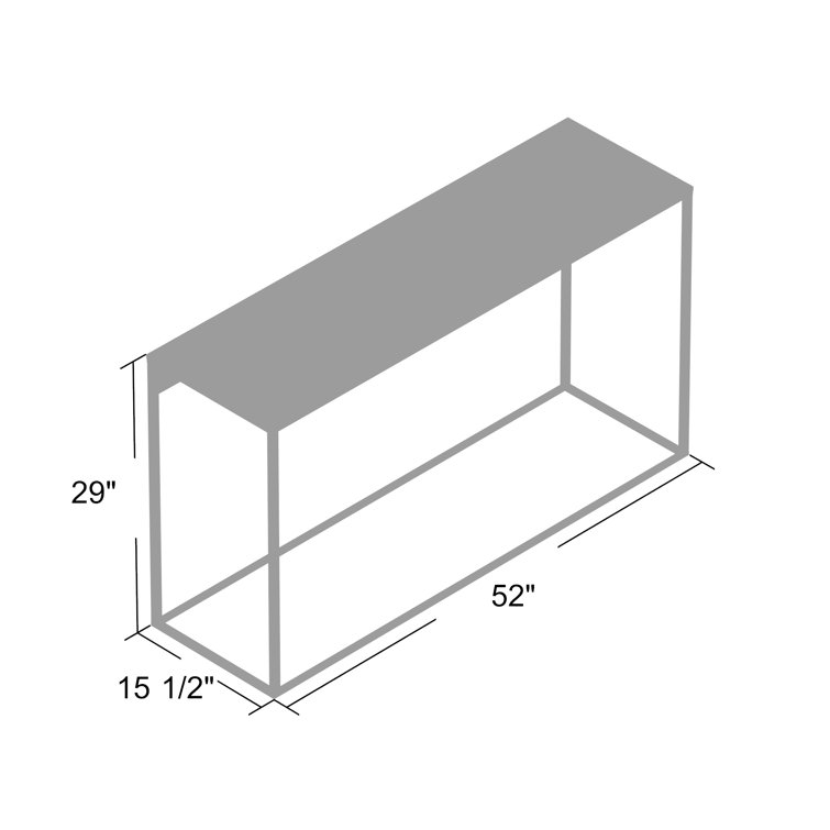 Walnut and Stainless Steel Minimalist Console Table