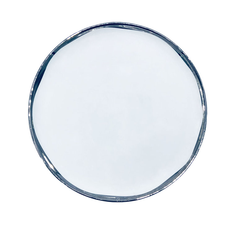 Dauville White Porcelain Dinnerware Set with Silver Rim, Service for 1