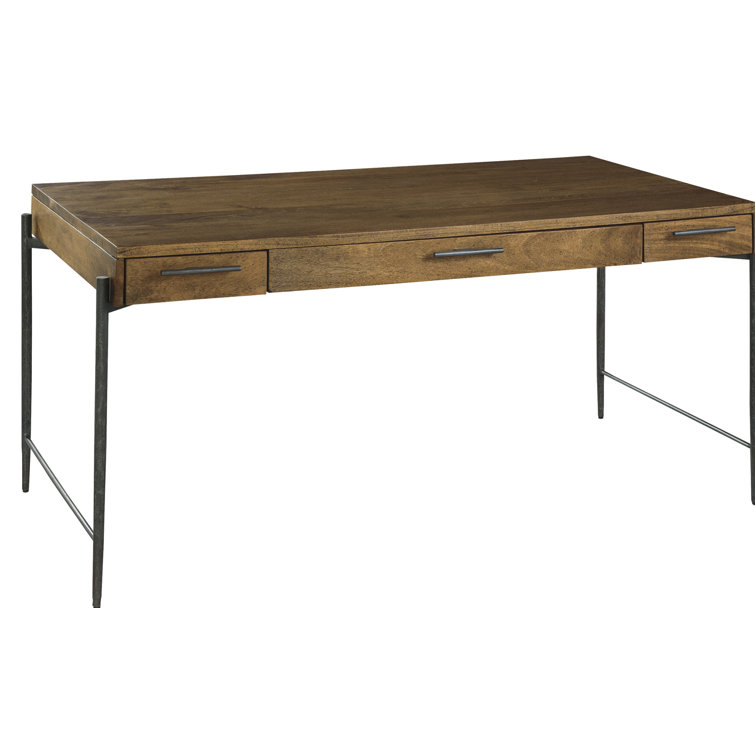 Transitional Bedford Brown Home Office Desk with 3 Drawers