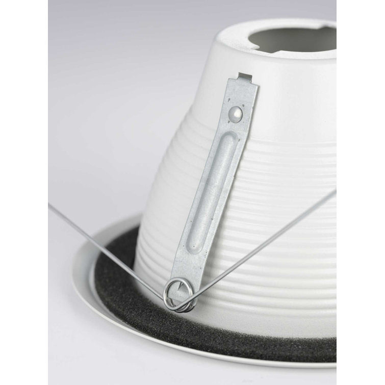 White Aluminum 5" Shallow Baffle Recessed Trim