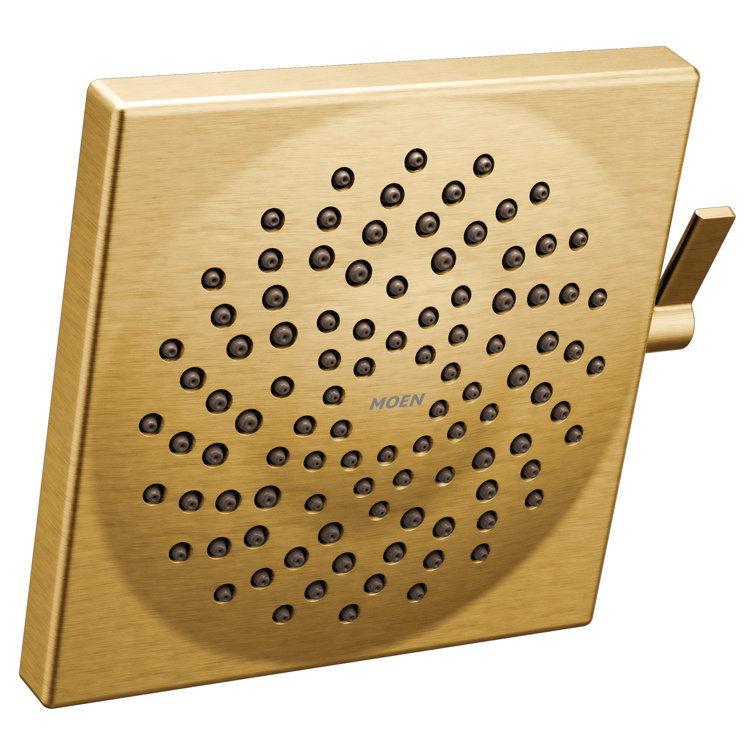 Brushed Gold Square Wall Mounted Rain Shower Head