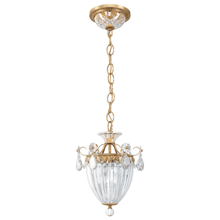 Mini Bagatelle French Gold 3-Light Crystal Pendant