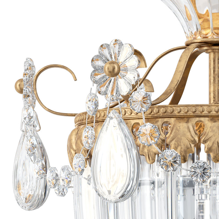 Mini Bagatelle French Gold 3-Light Crystal Pendant