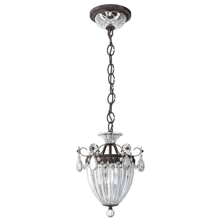 Heirloom Bronze Mini Pendant with Clear Heritage Crystal