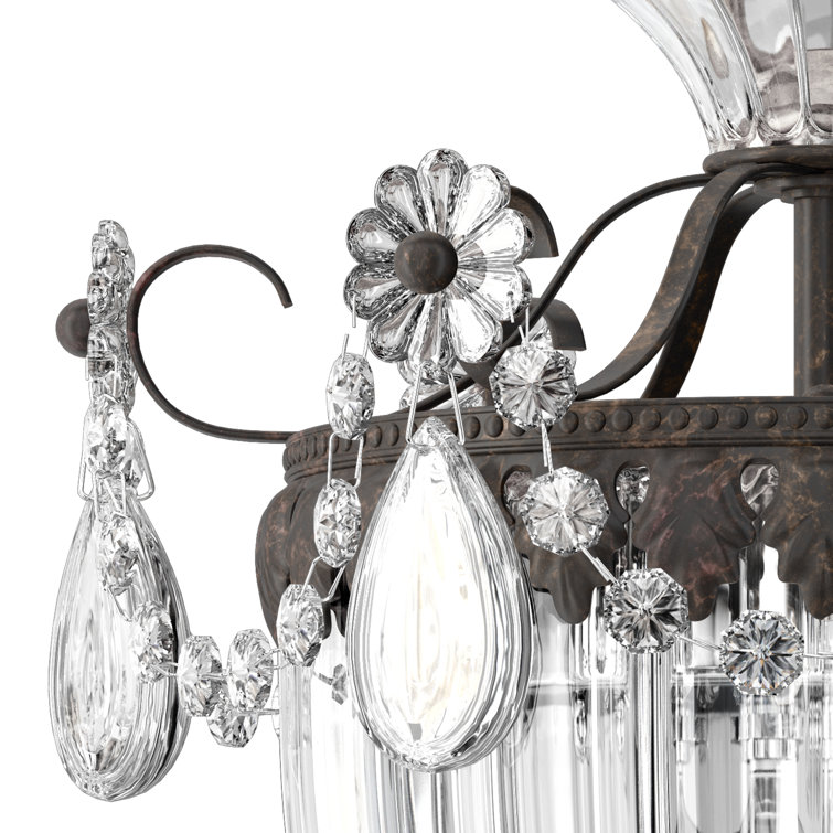Heirloom Bronze Mini Pendant with Clear Heritage Crystal