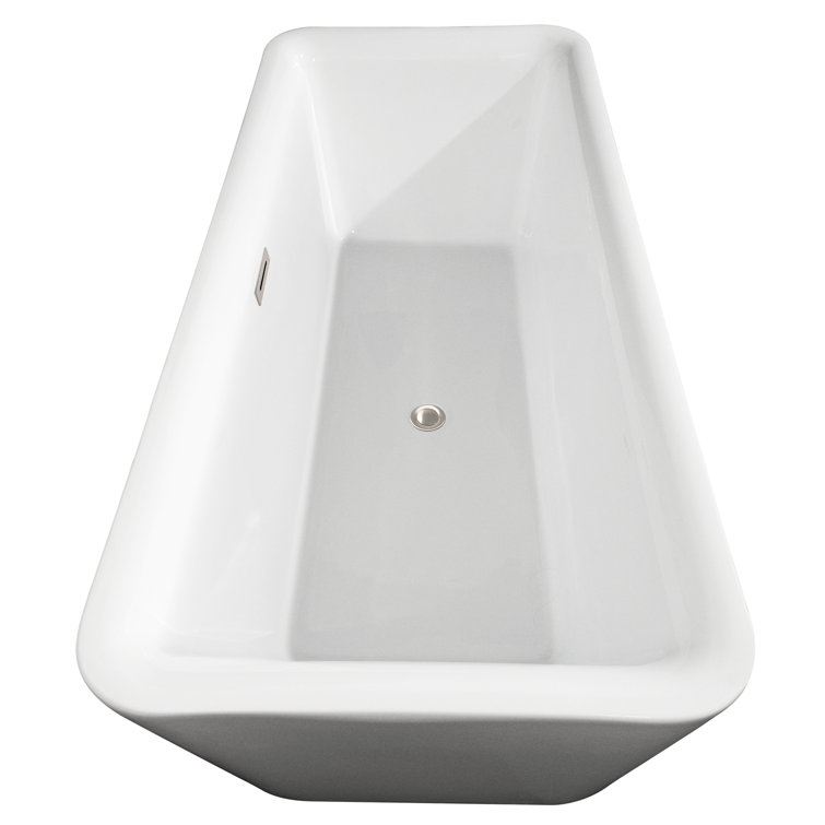 Emily 69'' White Freestanding Acrylic Soaking Bathtub