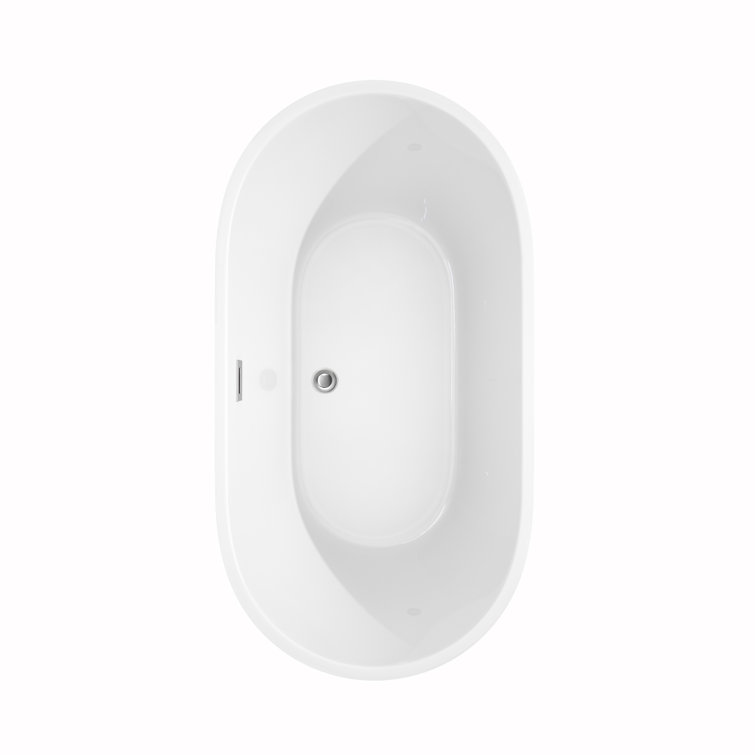 Carissa 60'' White Freestanding Acrylic Bathtub