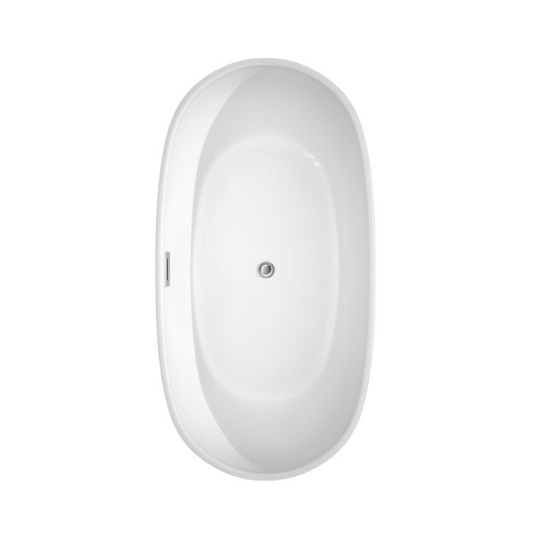 Rebecca 60'' White Freestanding Acrylic Bathtub