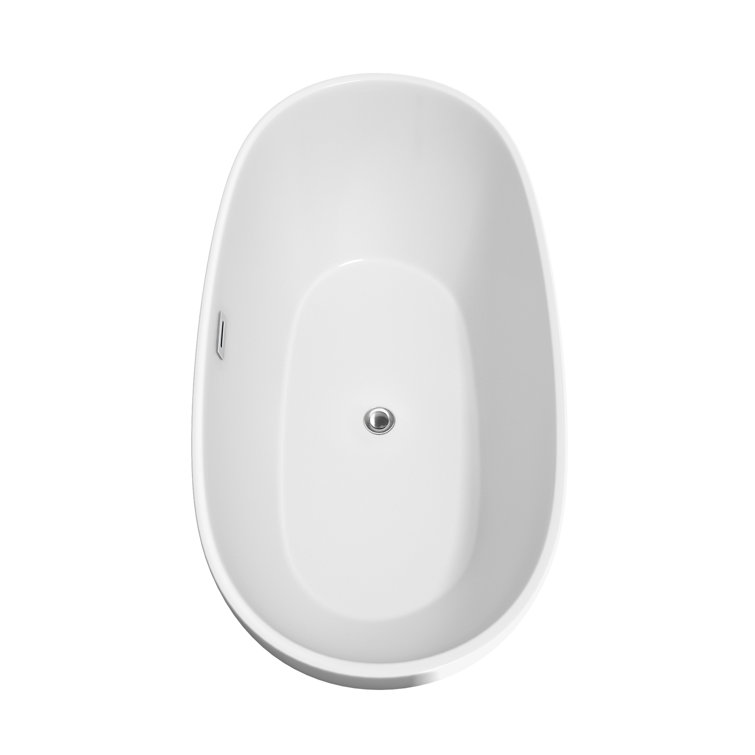 Juno 67'' White Acrylic Freestanding Soaking Bathtub