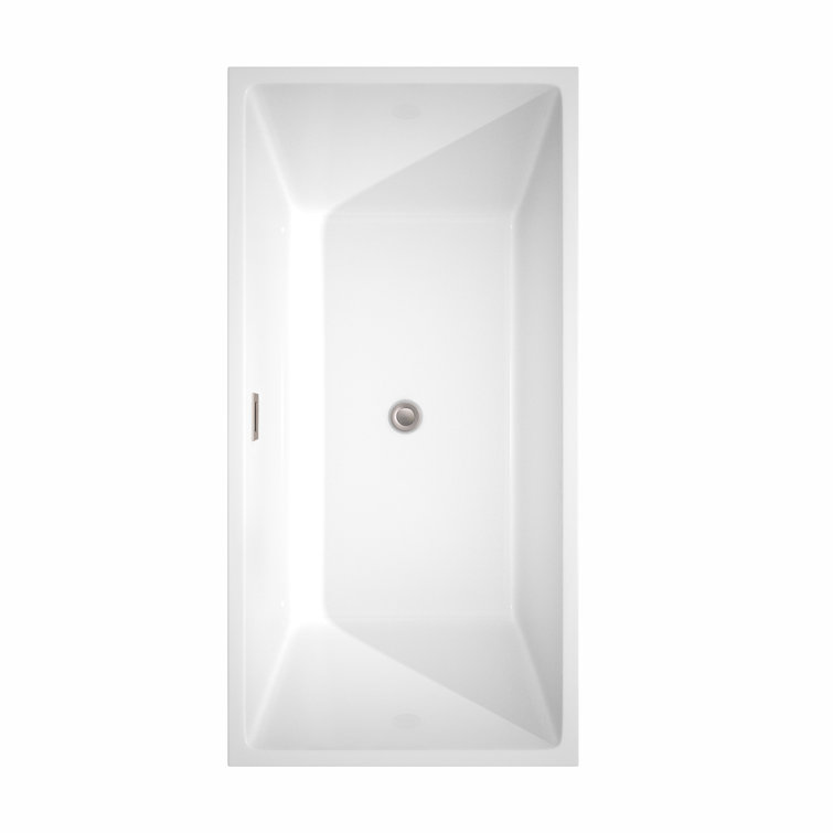 Sara 63'' White Acrylic Freestanding Soaking Bathtub