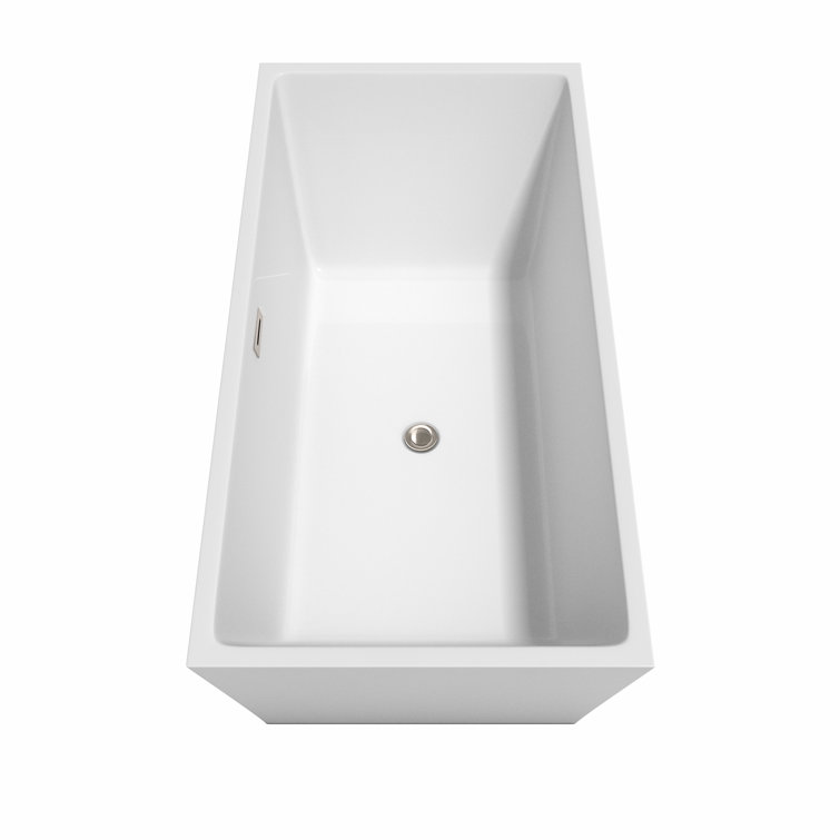 Sara 63'' White Acrylic Freestanding Soaking Bathtub
