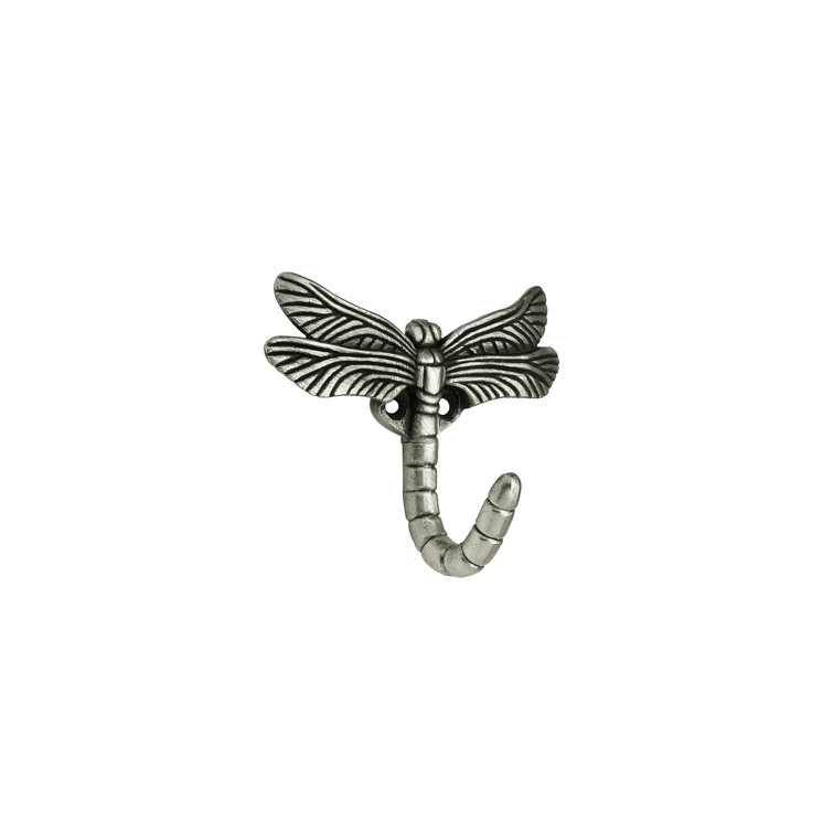 Antique Pewter Dragonfly Wall Hook