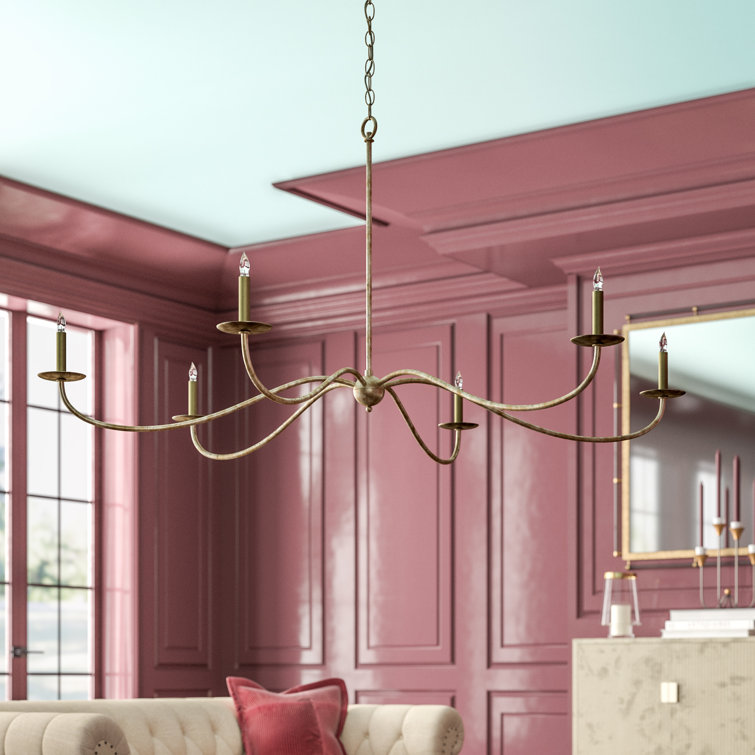 Saxon Silver Granello 6-Light Candle Chandelier