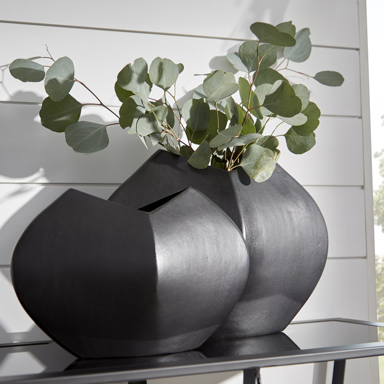 Bronze Aluminum Contemporary Bouquet Vase