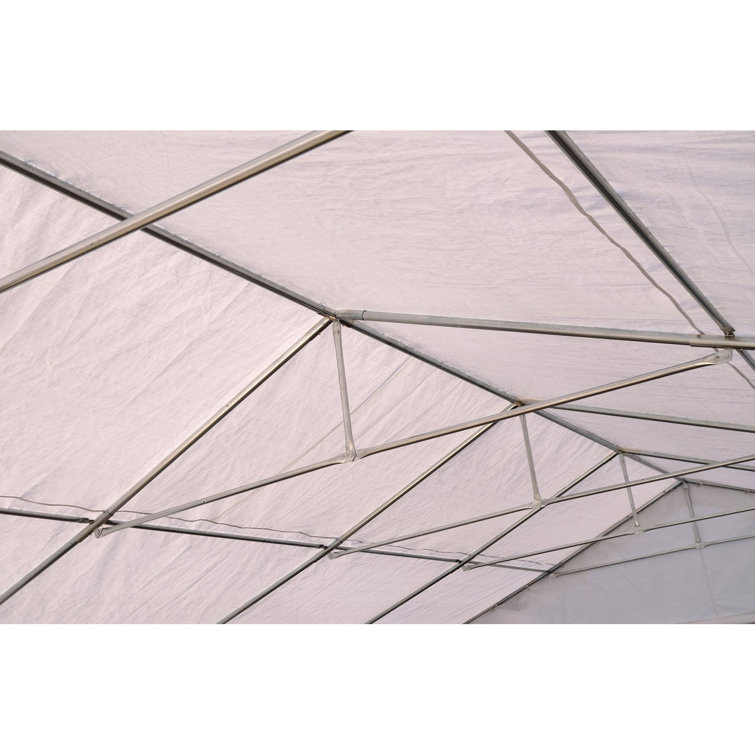 Outsunny 10ft x 20ft White Steel Frame Party Tent with Windows