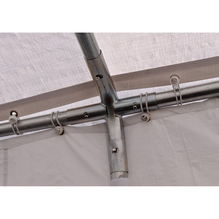 Outsunny 10ft x 20ft White Steel Frame Party Tent with Windows