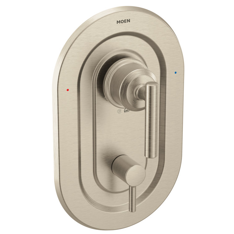 Brushed Nickel Modern Wall-Mounted Shower Lever Trim Kit
