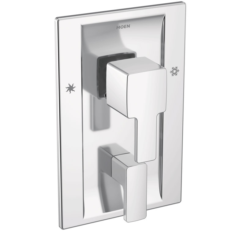 Chrome Ultra-Modern 90 Degree Shower Valve Trim Kit