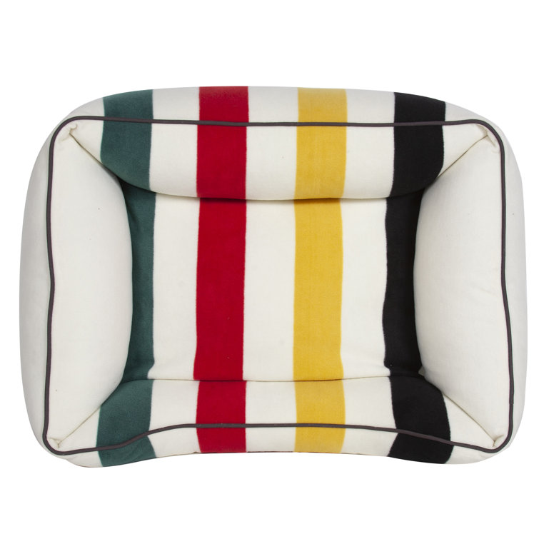 Large Orthopedic Striped Polyester Dog Bed