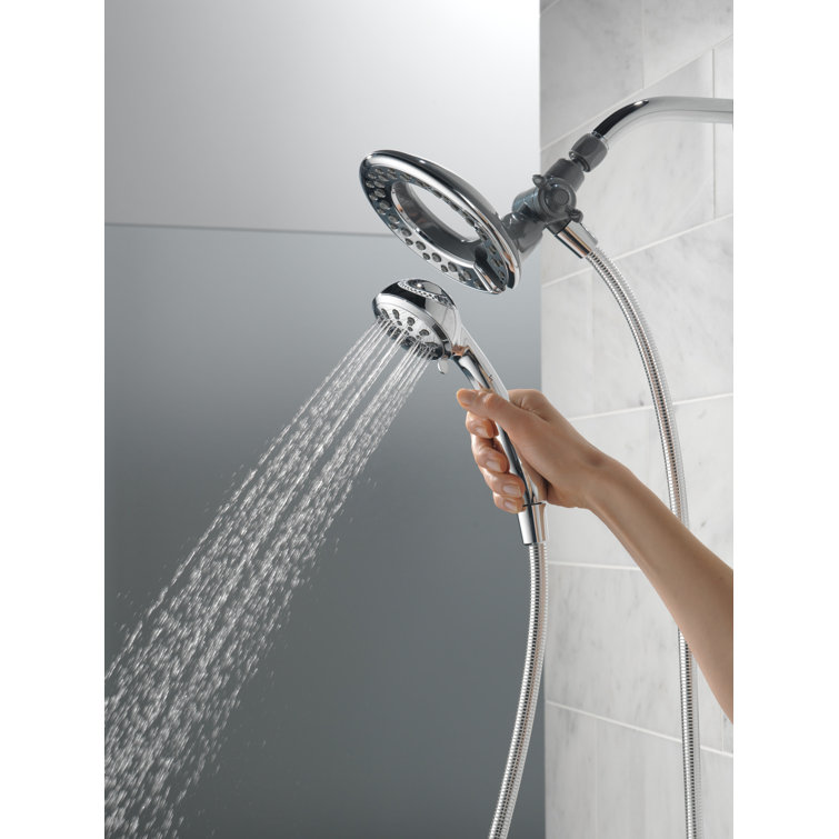 Chrome Dual Handheld and Rain Shower Head with Filter