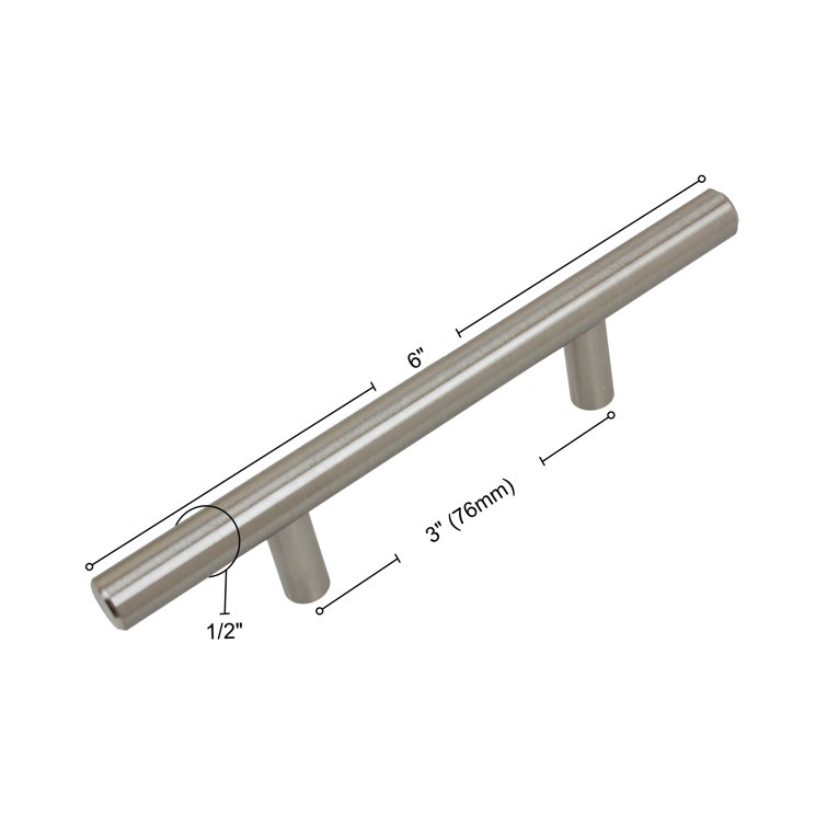 5-1/16" Stainless Steel Modern Bar Pull Set