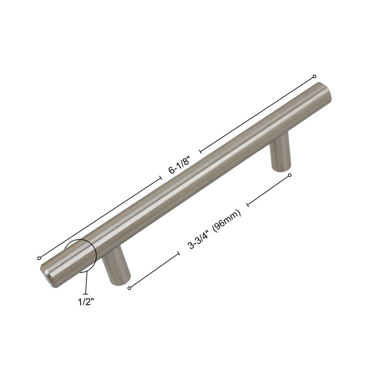 5-1/16" Stainless Steel Modern Bar Pull Set