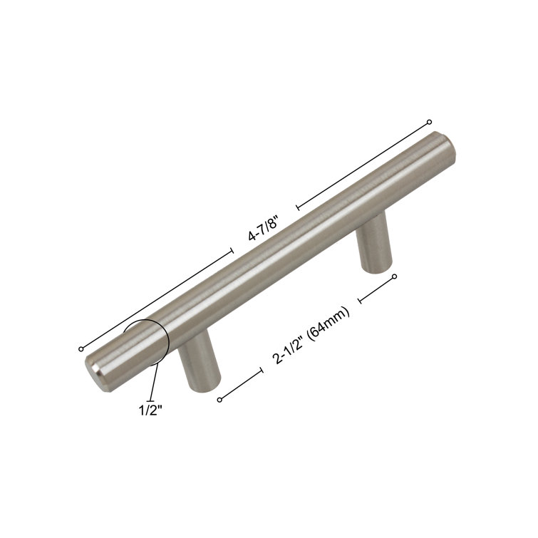 5-1/16" Stainless Steel Modern Bar Pull Set