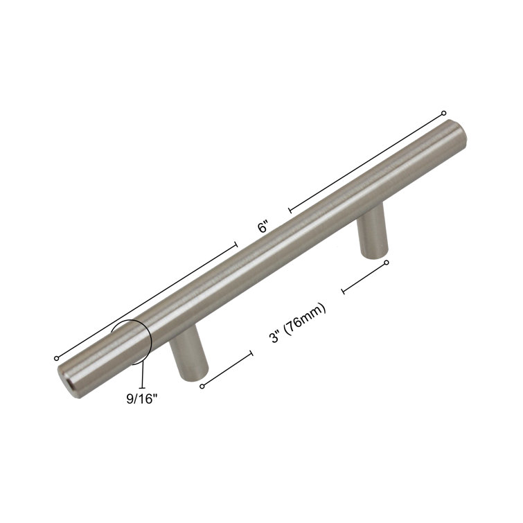 Stainless Steel Modern Cabinet Bar Pull with Mounting Hardware