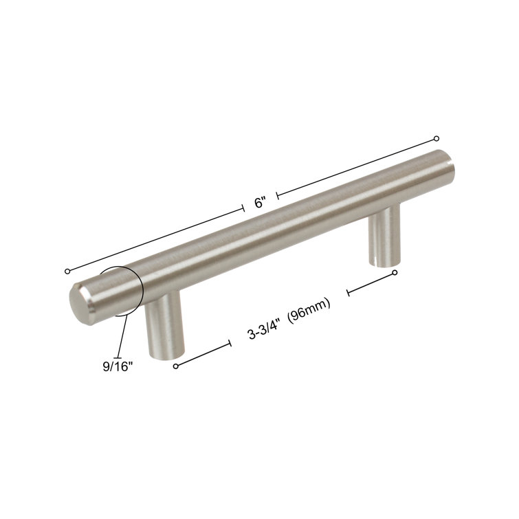 Stainless Steel Modern Bar Pull with Mounting Hardware