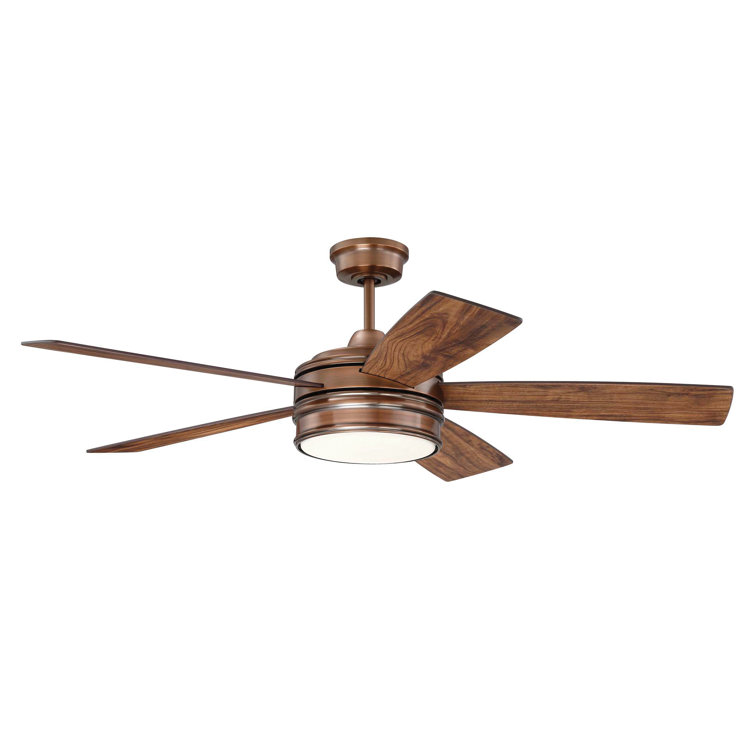 Braxton 52'' Copper Ceiling Fan with LED Light and Remote
