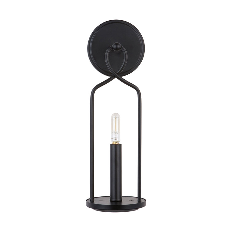 Matte Black Single Light Candle Wall Sconce