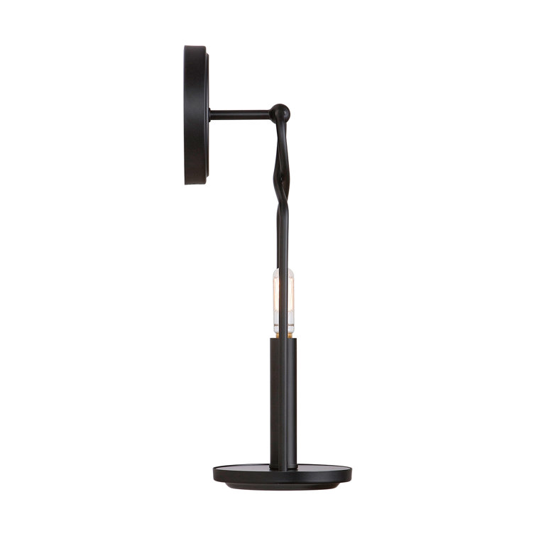 Matte Black Single Light Candle Wall Sconce