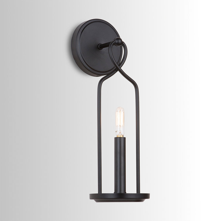 Matte Black Single Light Candle Wall Sconce