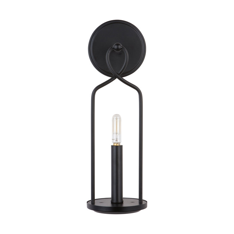 Matte Black Single Light Candle Wall Sconce
